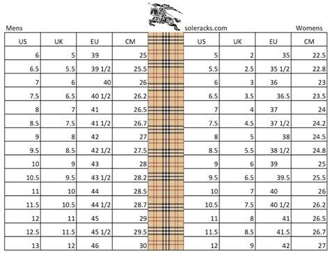 Burberry rain boots size chart